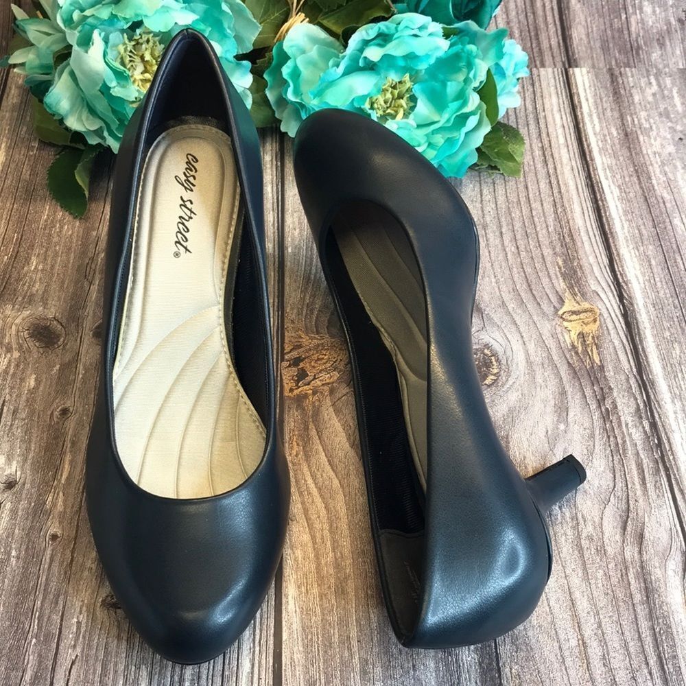 EASY STREET Passion Navy Pumps 10W - Picture 3 of 10